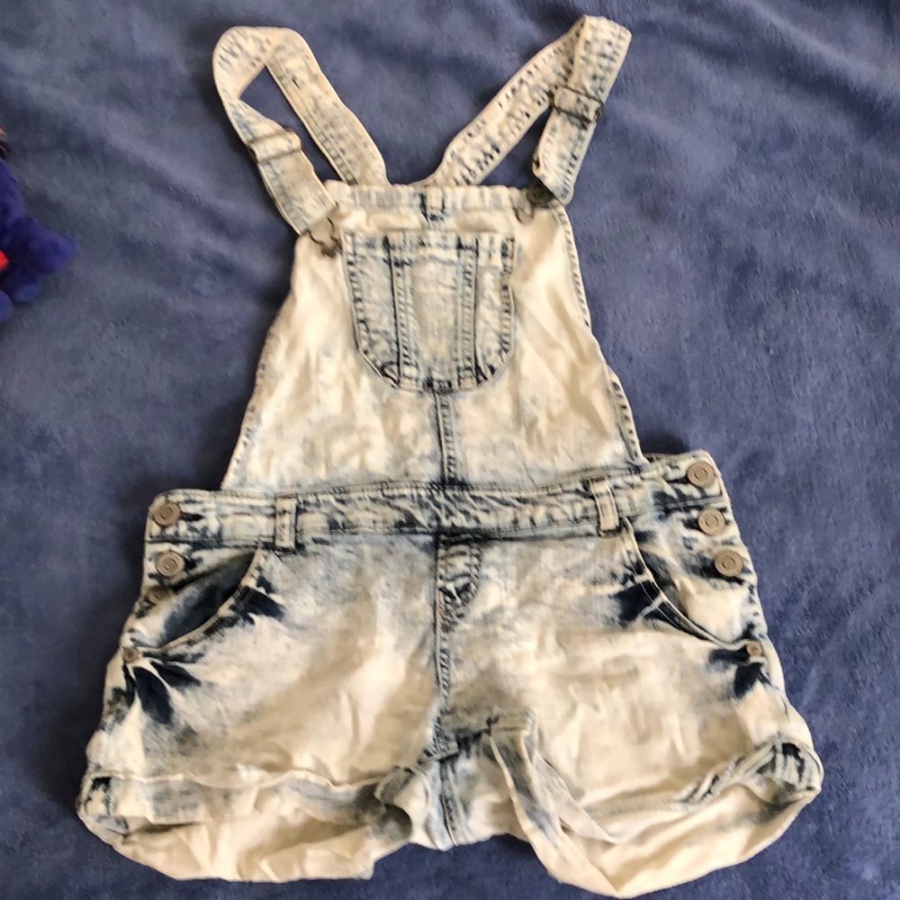 Jean short overalls
